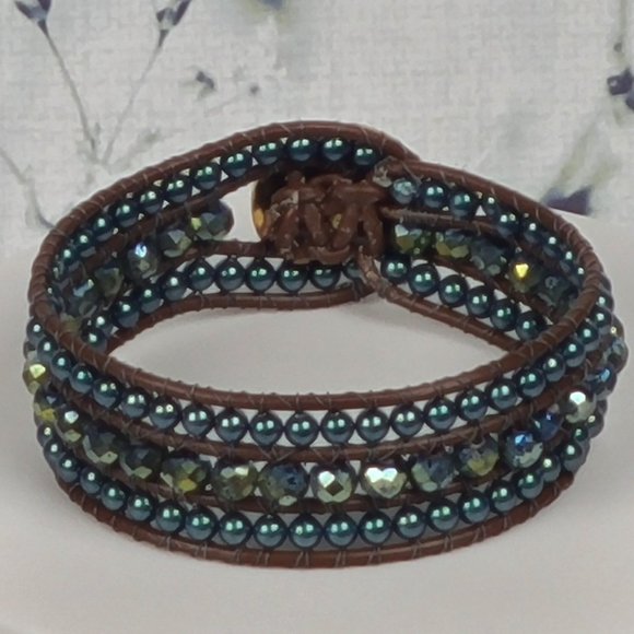 Emeral Green Glitter Bracelet - Picture 3 of 7